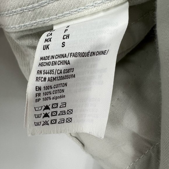 American Eagle Womens Size Small Light Wash Denim Jacket Distressed Cotton Jean - Picture 10 of 10